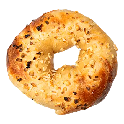 Hand-rolled onion bagel